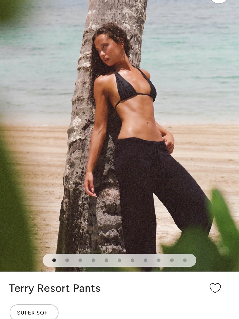 Black Terry Resort Pants